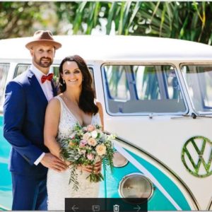 noosa, bride, noosa wedding, hire a kombi noosa